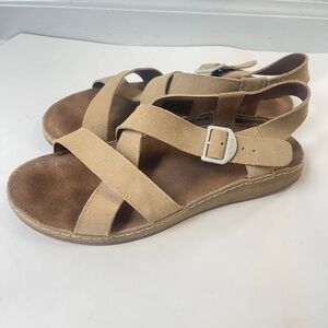 Chaco Wayfarer Size 9 Doe Leather Ankle Strap Comfort Sandal